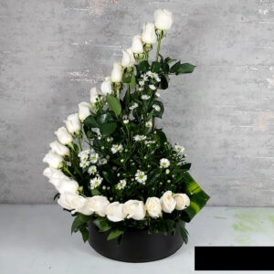 Espiral de Rosas Blancas