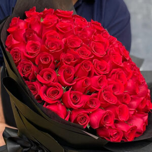 Ramo clásico de 100 rosas rojas